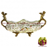 Ваза Ангелы. Фарфор и бронза. Декор Полифория. Ручная работа. 51 см