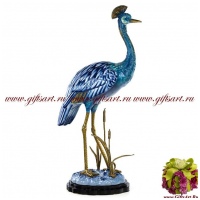 Райский журавль. Фарфор и бронза. Ручная работа. 63 см