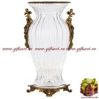 Ваза Ангелы. Стекло и бронза. Ручная работа. Высота 45 см