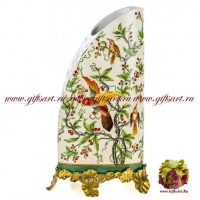 Ваза. Фарфор и бронза. Декор Сады Монте. Ручная работа. Высота 35 см