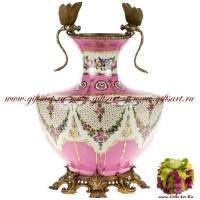 Ваза Стрекозы. Фарфор и бронза. Декор Букингемский дворец. Ручная работа. Высота 40 см