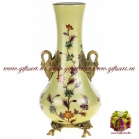 Ваза Лебеди. Фарфор и бронза. Декор Замок Пуболь. Ручная работа. 41 см