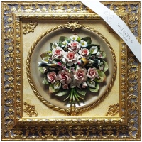 Панно Букет с птичками размер 55 x 55 см Италия 108155 - вид 1 миниатюра