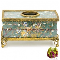 Салфетница. Фарфор и бронза. Коллекция Идеальный мир. 28 см. Ручная работа