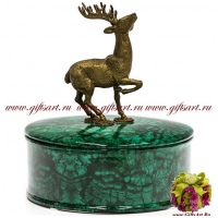 Шкатулка. Фарфор и бронза. Декор Хозяйка медной горы. Ручная работа. 22 см