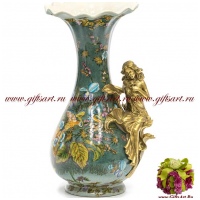 Ваза Аврора. Фарфор и бронза. Коллекция Идеальный мир. Ручная работа. Высота 30 см