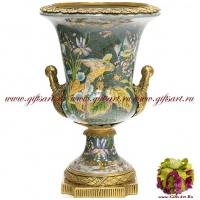 Ваза. Фарфор и бронза. Коллекция Идеальный мир. Ручная работа. Высота 42 см