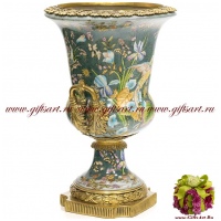 Ваза. Фарфор и бронза. Коллекция Идеальный мир. Ручная работа. Высота 42 см - вид 1 миниатюра