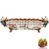 Ваза Птицы. Фарфор и бронза. Декор Замок Сорок. Ручная работа. 52 см