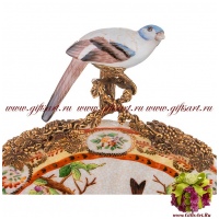 Тарелка настенная. Фарфор и бронза. Декор Замок Фронтенак. Ручная работа. 40 см - вид 1 миниатюра