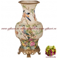 Ваза. Фарфор и бронза. Декор Парк Жау. Ручная работа. Высота 43 см