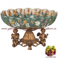 Ваза ангелы. Фарфор и бронза. Коллекция Идеальный мир. Ручная работа. 31 см