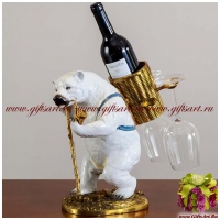 Белый медведь. Фарфор и бронза. Ручная работа. 35 см - вид 3 миниатюра