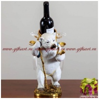 Белый медведь. Фарфор и бронза. Ручная работа. 35 см - вид 4 миниатюра