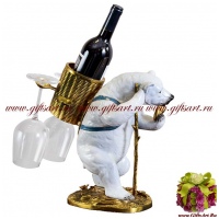 Белый медведь. Фарфор и бронза. Ручная работа. 35 см - вид 5 миниатюра