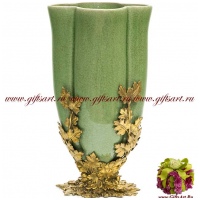 Ваза. Фарфор и бронза. Коллекция Мята. Ручная работа. 38 см