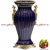 Ваза. Фарфор и бронза. Декор Магия ночи. Ручная работа. 45 см