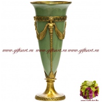 Ваза. Фарфор и бронза. Коллекция Мята. Ручная работа. Высота 46 см