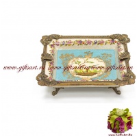 Пепельница. Фарфор и бронза. Декор Дворец Шенбрунн. Ручная работа. 25 см