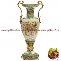 Ваза. Фарфор и бронза. Декор Замок Тинтагель. Ручная работа. 45 см - вид 1 миниатюра