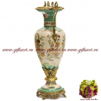 Ваза. Фарфор и бронза. Декор Замок Тинтагель. Ручная работа. 45 см - вид 1 миниатюра