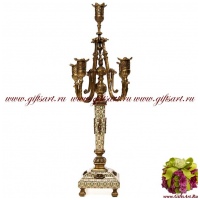 Канделябр на 5 свечей. Фарфор и бронза. Декор Медичи. Ручная работа. 50 см - вид 1 миниатюра