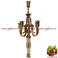 Канделябр на 5 свечей. Фарфор и бронза. Декор Медичи. Ручная работа. 50 см - вид 1 миниатюра