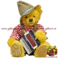 Октоберфест медведь 2012 музыкальный с аккордеоном Мишка Hermann 19931-9. Лимит 100 шт Германия. 34 см