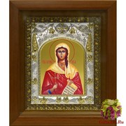 Икона освященная &quot;Ника Коринфская мученица&quot;, 14x18 см, в деревянном киоте 20x24 см, 20x24 см