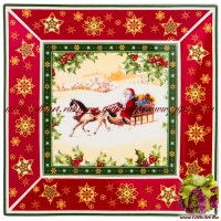 Блюдо фарфоровое квадратное &quot;Новогодняя коллекция&quot; 22 х 22 см Подарочная упаковка 434685