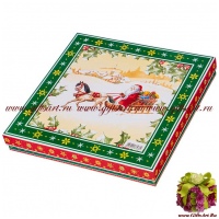 Блюдо фарфоровое Дед Мороз на санях "Новогодняя коллекция" 21 см 834685 Подарочная упаковка - вид 1 миниатюра