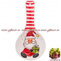 Подставка для ложки Санта Фолк 24 см. Керамика. Подарочная упаковка