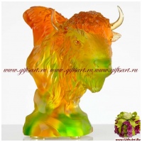Бык Символ года 2021. Цветной хрусталь. 12 см.