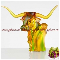 Бык Символ года 2021. Цветной хрусталь. 14,5 см.
