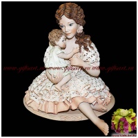 Статуэтка Sibania Счастье материнства 23 см коллекционная фарфоровая Италия