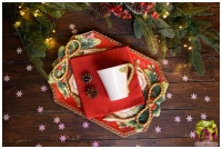 Блюдо Банты. Рождество. Новогодняя посуда. Керамика. Длина 33 см - вид 5 миниатюра