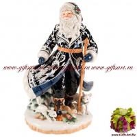 Дед мороз с подарками. Серия Арктика. Керамика. Высота 47 см.