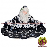 Блюдо новогоднее Дед мороз с подарками. Серия Арктика. Новогодняя посуда Длина 33 см