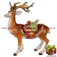 Рождественский олень. Серия Новогодний карнавал. Керамика. 42 см