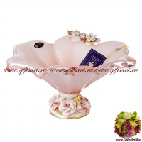 Ваза муранское стекло и фарфор capodimonte. Ручная работа. 46074. Италия