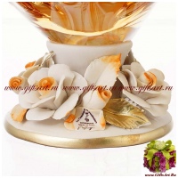 Ваза муранское стекло и фарфор capodimonte. Ручная работа. 56074. Италия - вид 1 миниатюра