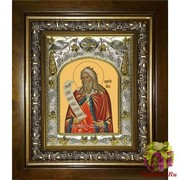 Икона освященная &quot;Илия Пророк (Илья)&quot;, 14x18 см, в деревянном киоте 20x24 см, 20x24 см