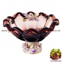 Ваза муранское стекло и фарфор capodimonte. Ручная работа. 97074. Италия