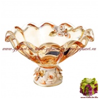 Ваза муранское стекло и фарфор capodimonte. Ручная работа. 18074. Италия