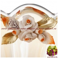 Ваза муранское стекло и фарфор capodimonte. Ручная работа. 18074. Италия - вид 2 миниатюра