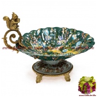 Ваза конфетница белочка. Фарфор и бронза. Коллекция Идеальный мир. Ручная работа. 22 см