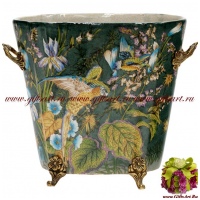 Ведёрко для льда. Фарфор и бронза. Коллекция Идеальный мир. Ручная работа. Высота 18 см