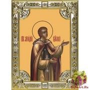 Икона освященная &quot;Аркадий Вяземский и Новоторжский преподобный&quot;, 18x24 см со стразами, 18x24 см