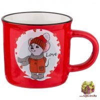 Кружка Love, серия Весёлые мышки. 180 мл. Керамика. Подарочная упаковка