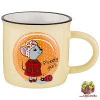 Кружка Pretty girl, серия Весёлые мышки. 180 мл. Керамика. Подарочная упаковка